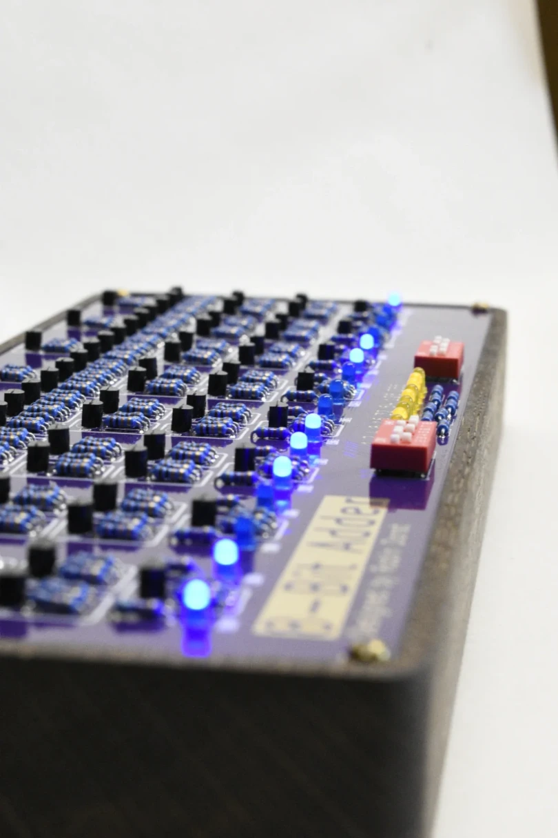 Closeup view of the pcb