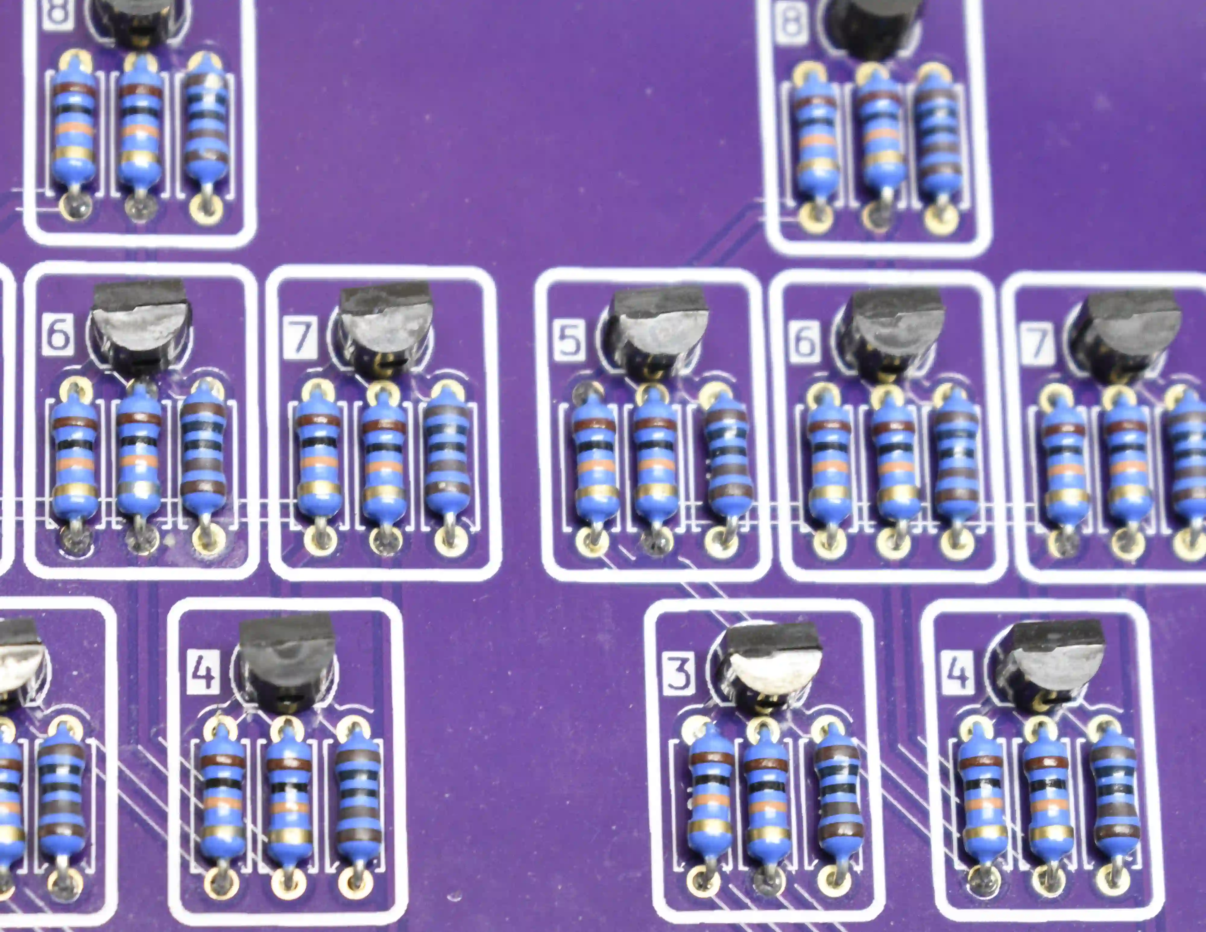 Detail view of the transistors
